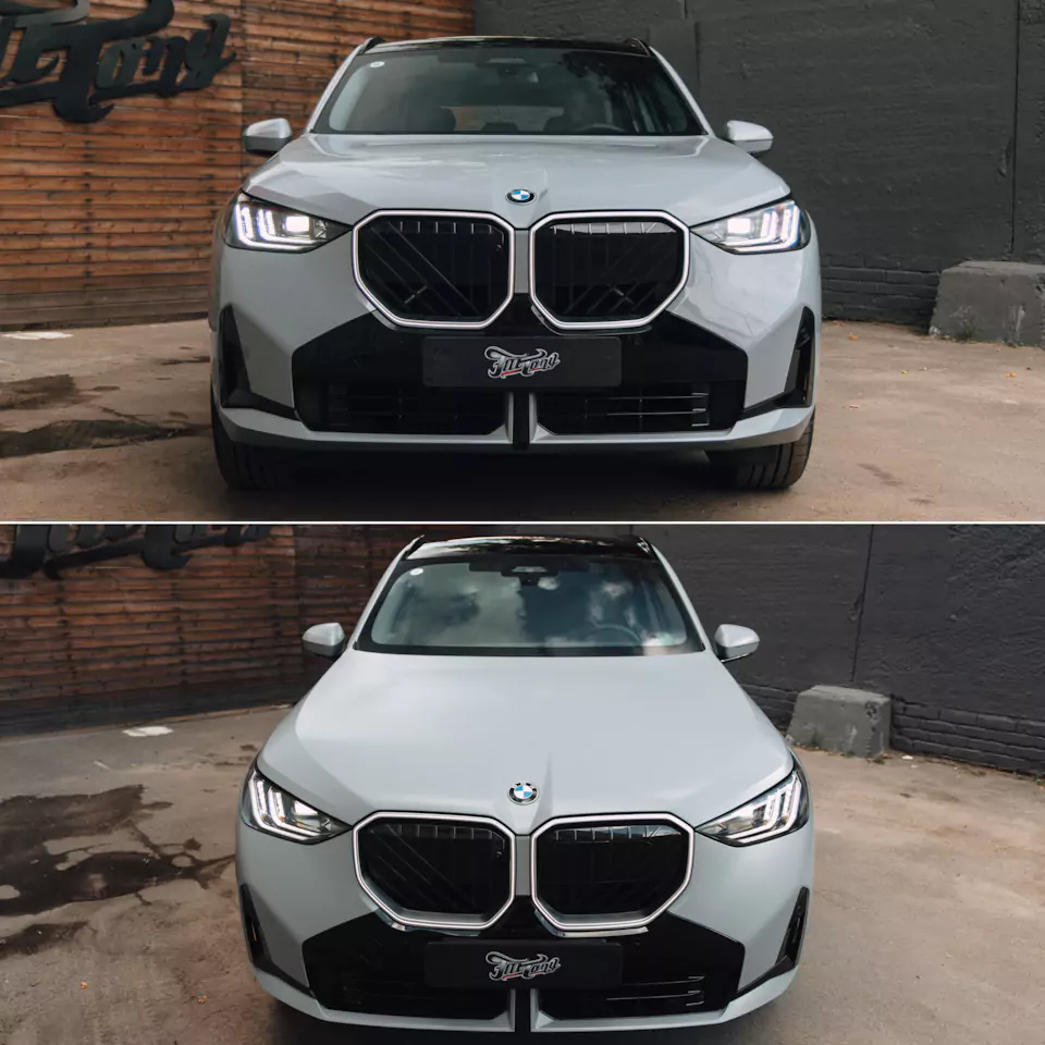 Забронировали BMW X3 прозрачным сатиновым полиуретаном